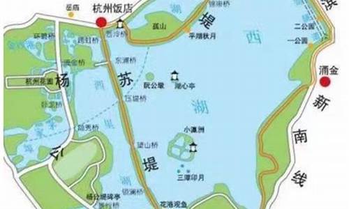 杭州西湖旅游路线示意图_杭州西湖旅游路线示意图高清